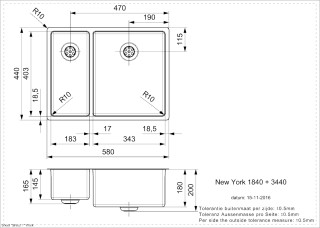 New York 18x40   34x40 Line Drawing