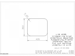 L18 4035 OKG Undermount Cut Out